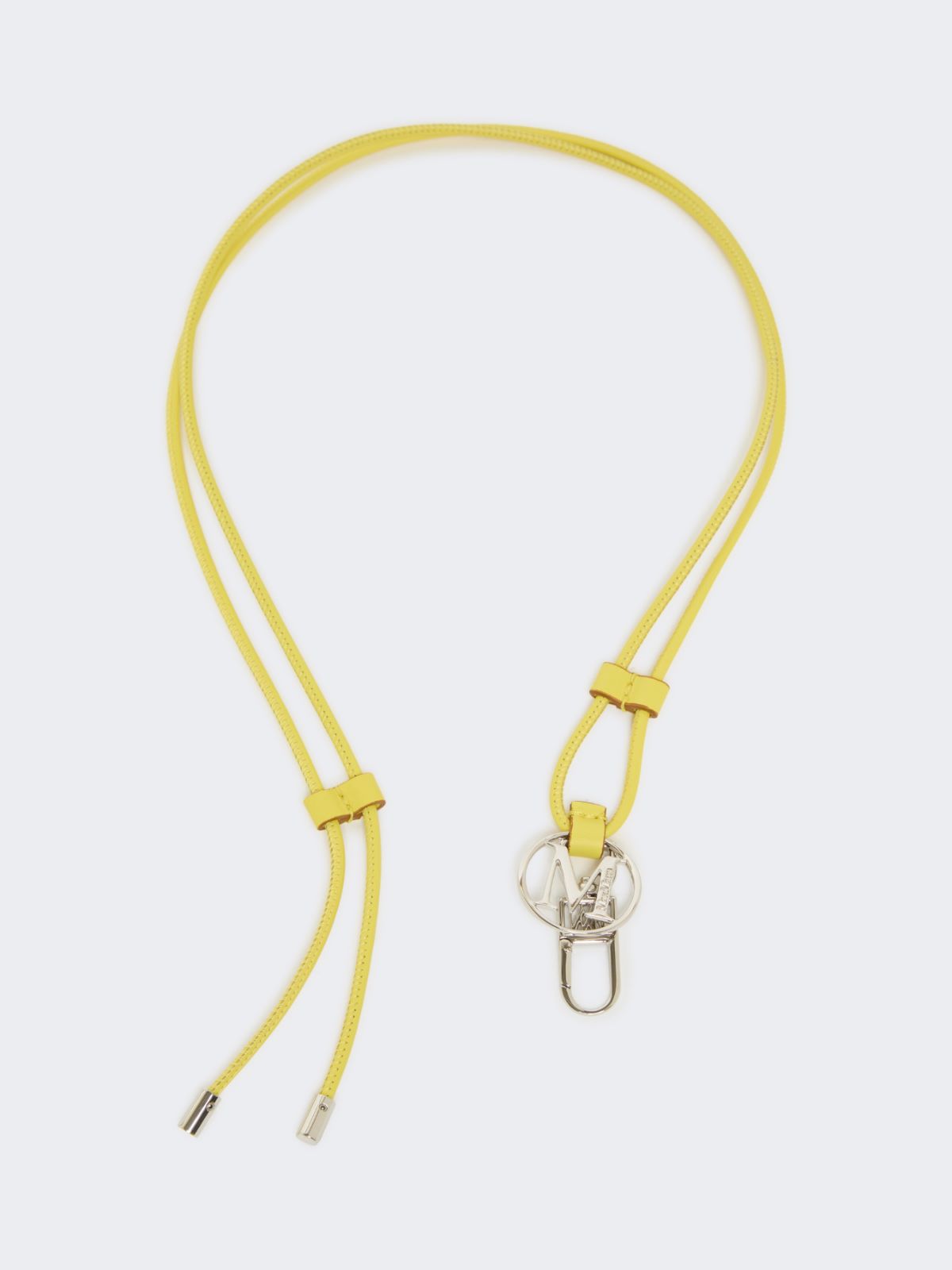 Leather Monogram strap with pendant detail - Yellow