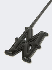 Leather Monogram charm - Black