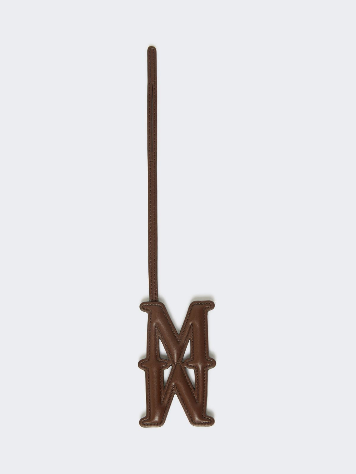 Leather Monogram charm - Cocoa