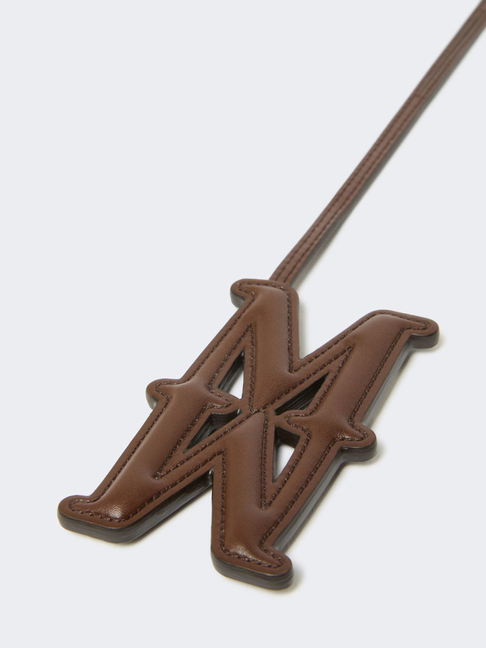 Leather Monogram charm - Cocoa