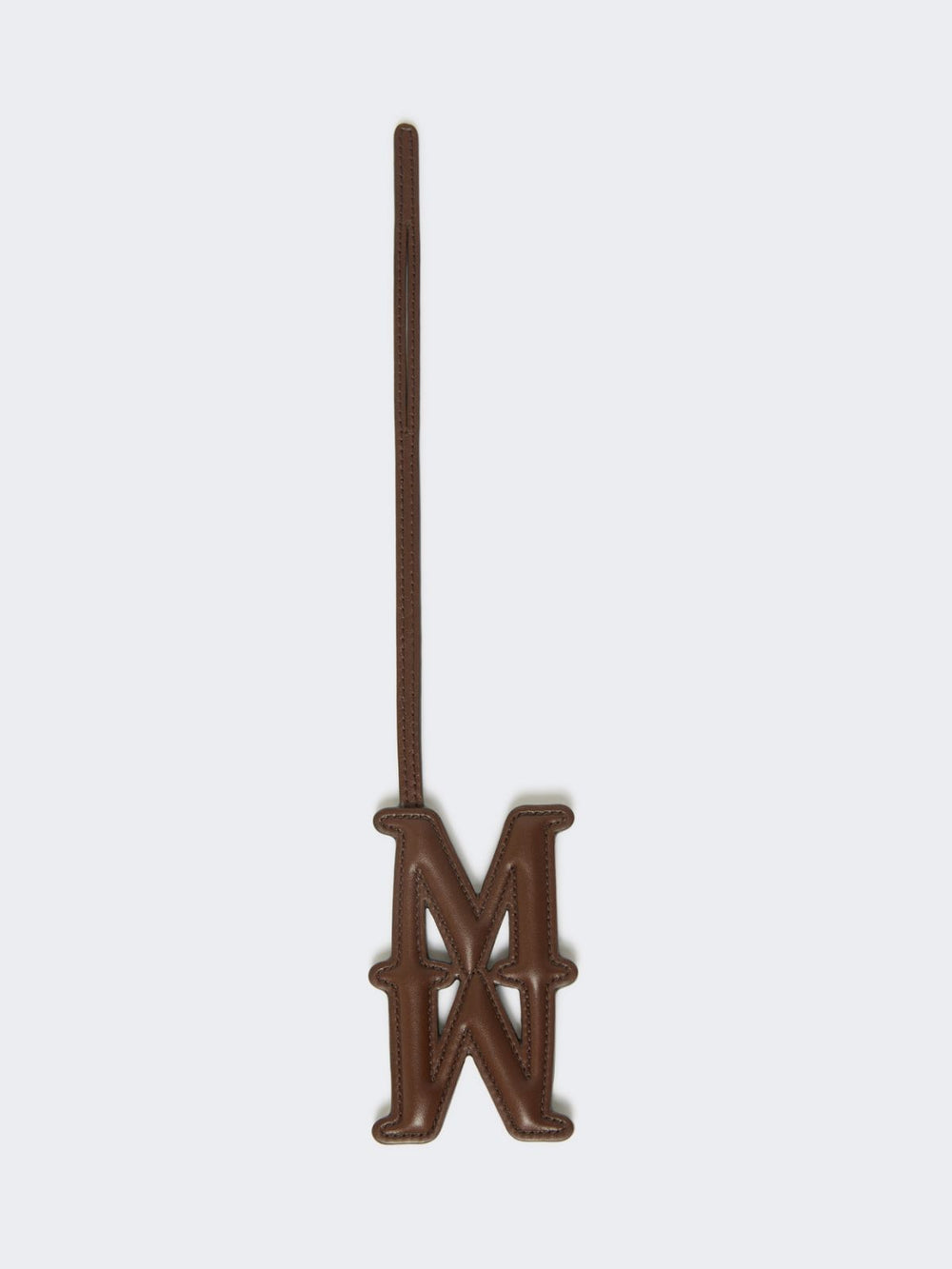Leather Monogram charm - Cocoa