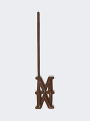 Leather Monogram charm - Cocoa