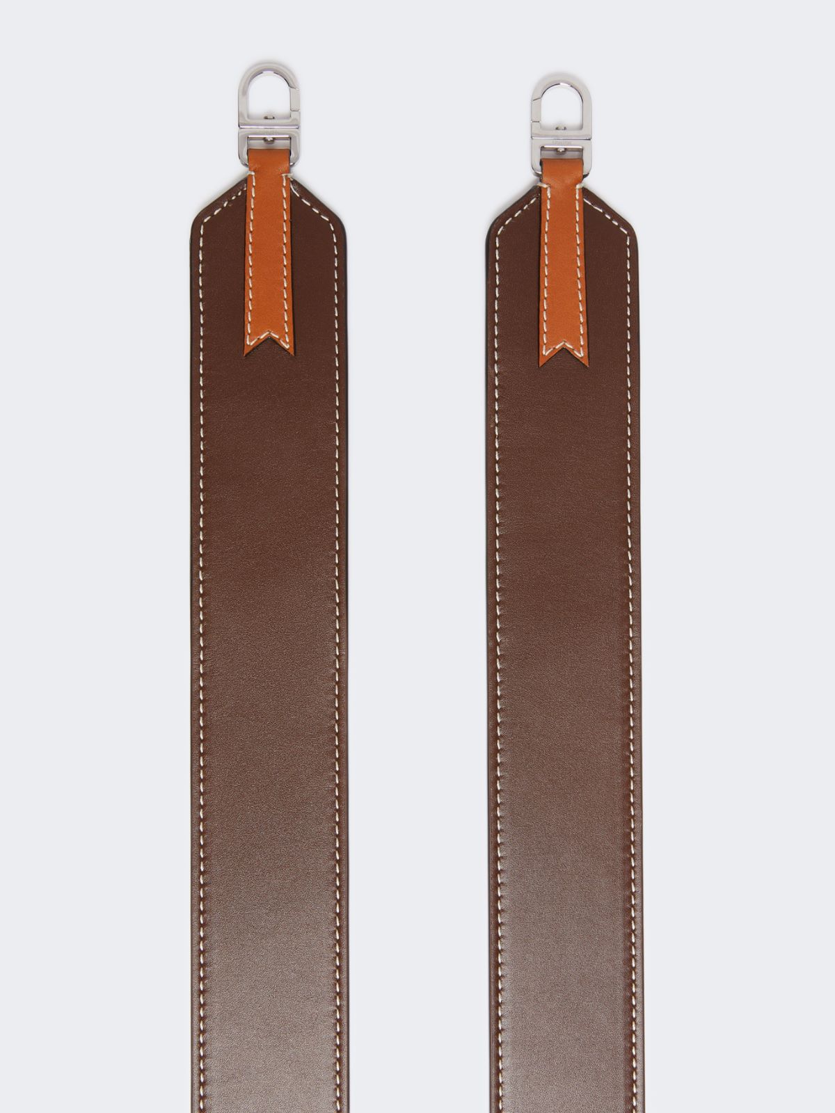 Leather shoulder strap - Cocoa