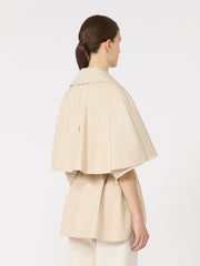 Water-repellent gabardine cloak - Natural