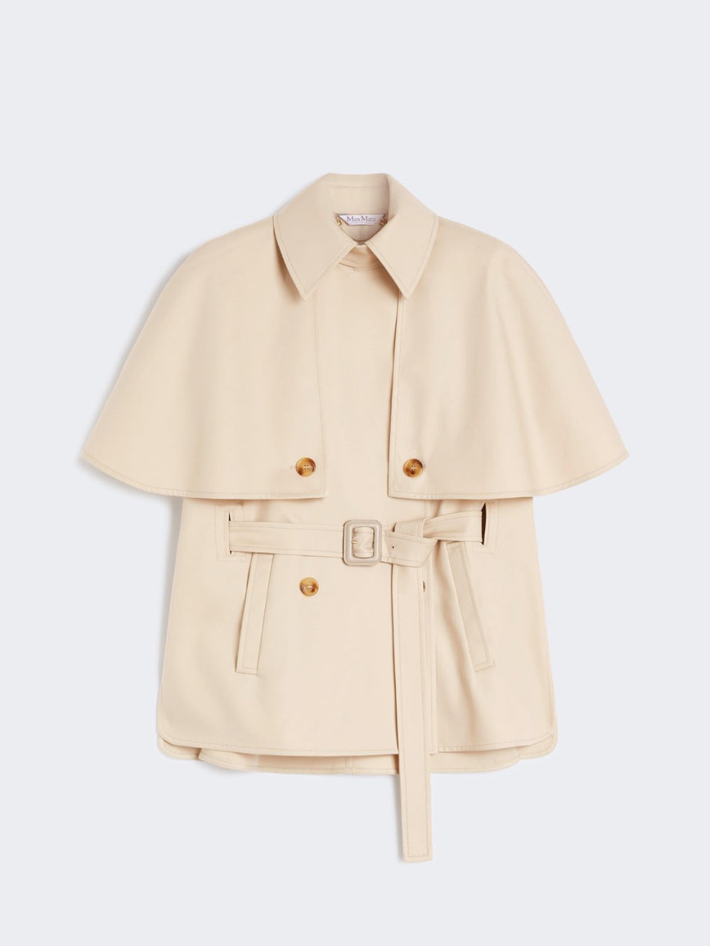 Water-repellent gabardine cloak - Natural