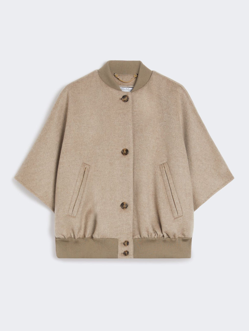 Lightweight cashmere cape - Beige