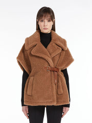 Teddy fabric cape - Camel