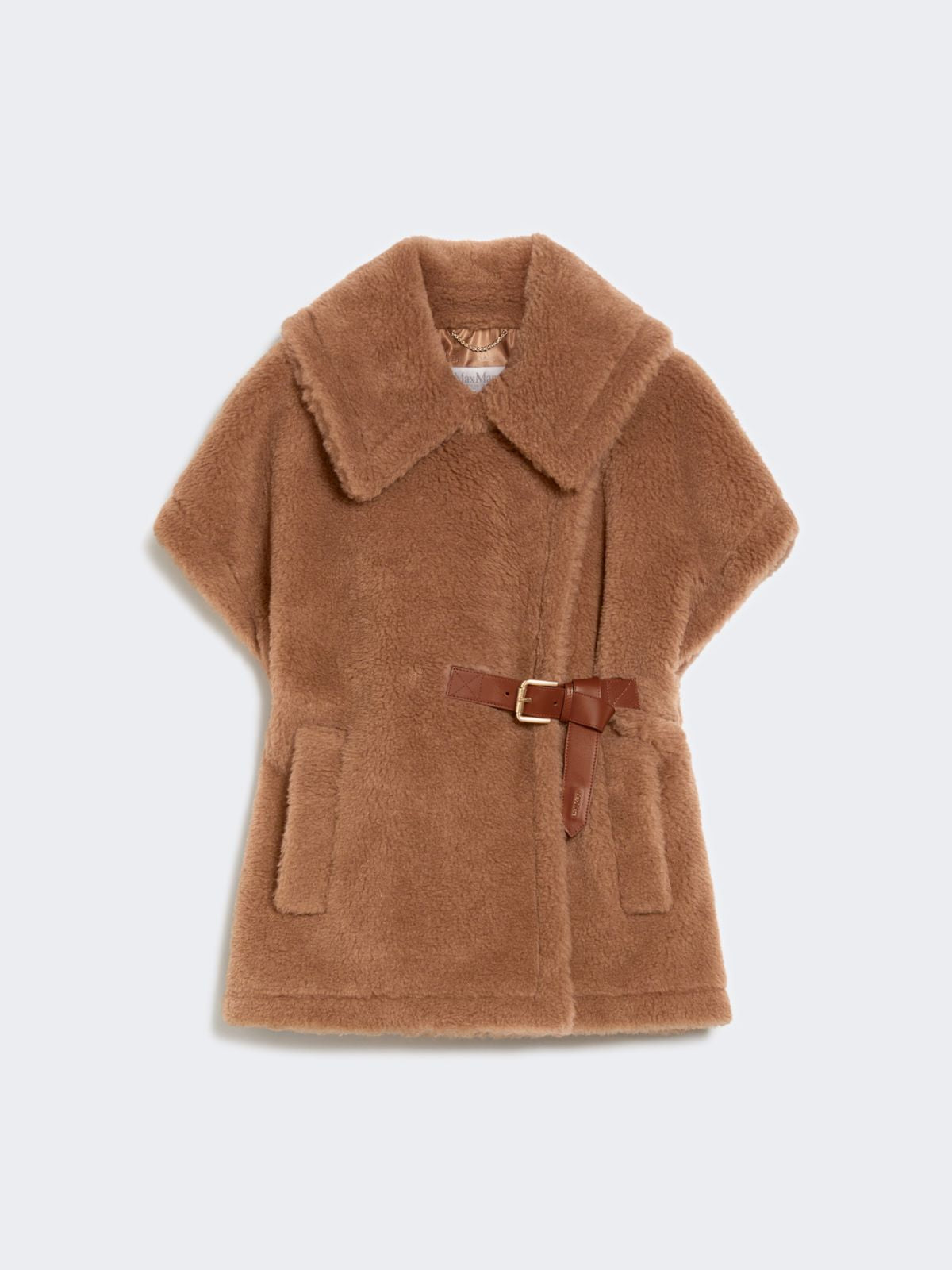 Teddy fabric cape - Camel
