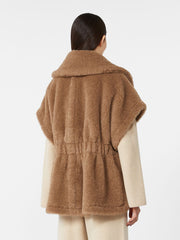 Alpaca and cashmere Teddy cape - Bronze
