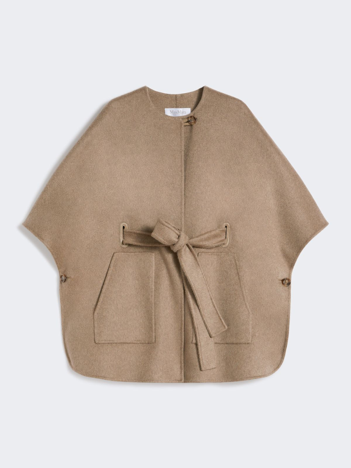 Cashmere cape with belt - Brown