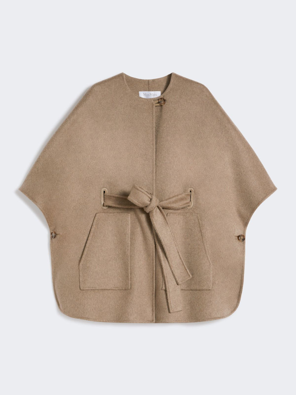 Cashmere cape with belt - Brown