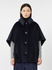 Alpaca cape - Ultramarine