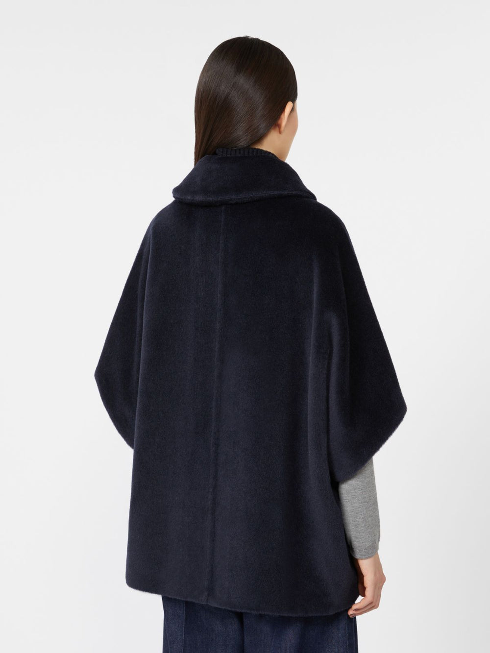 Alpaca cape - Ultramarine