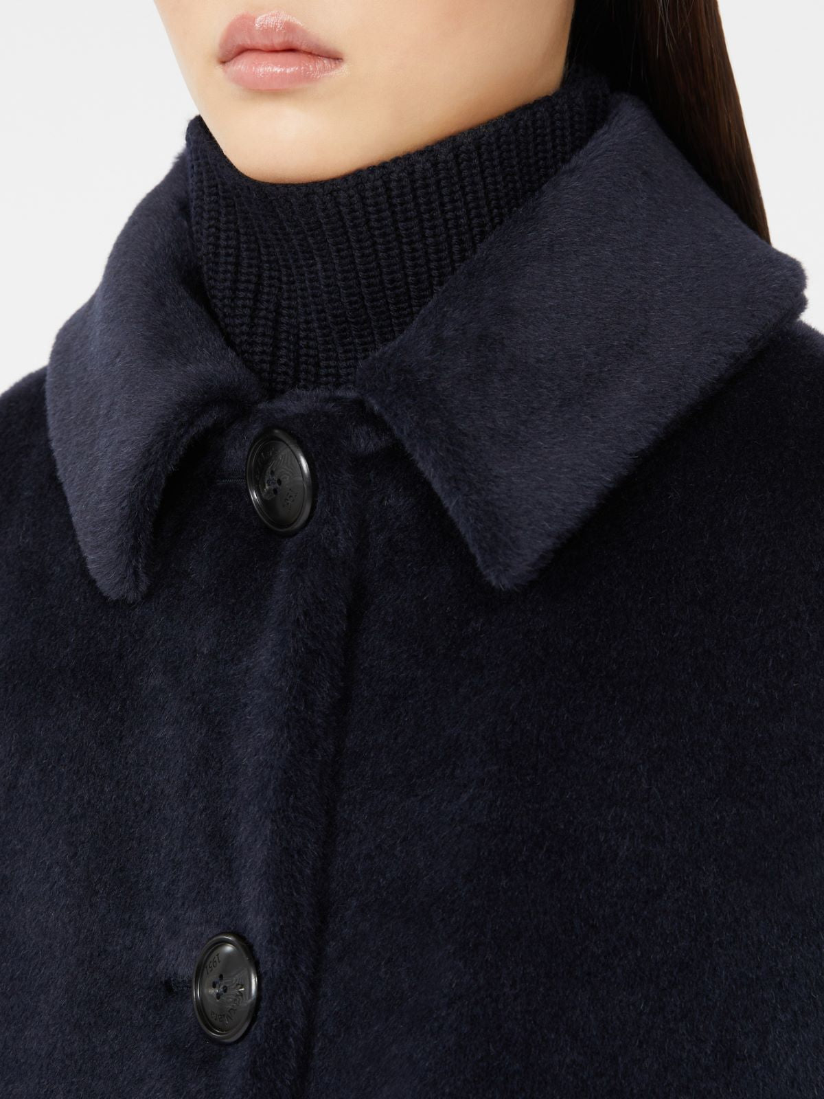 Alpaca cape - Ultramarine