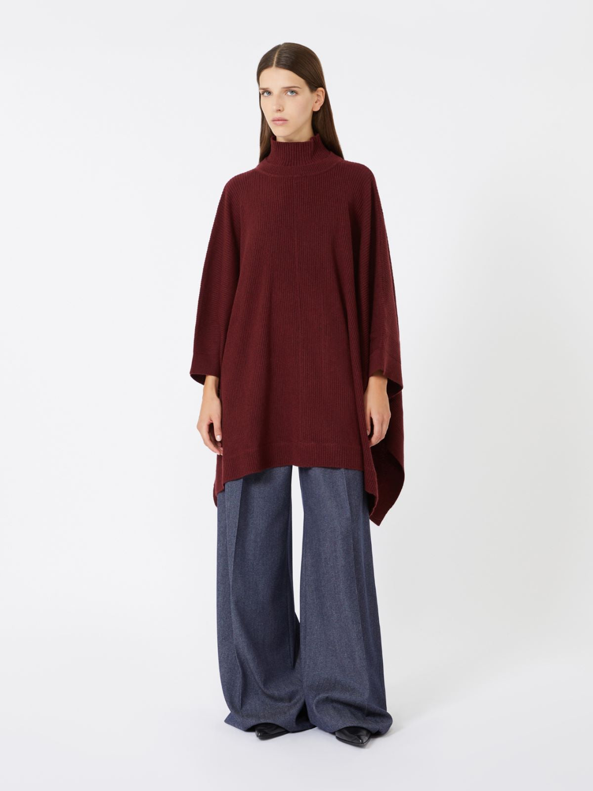 Cashmere cape - Raspberry