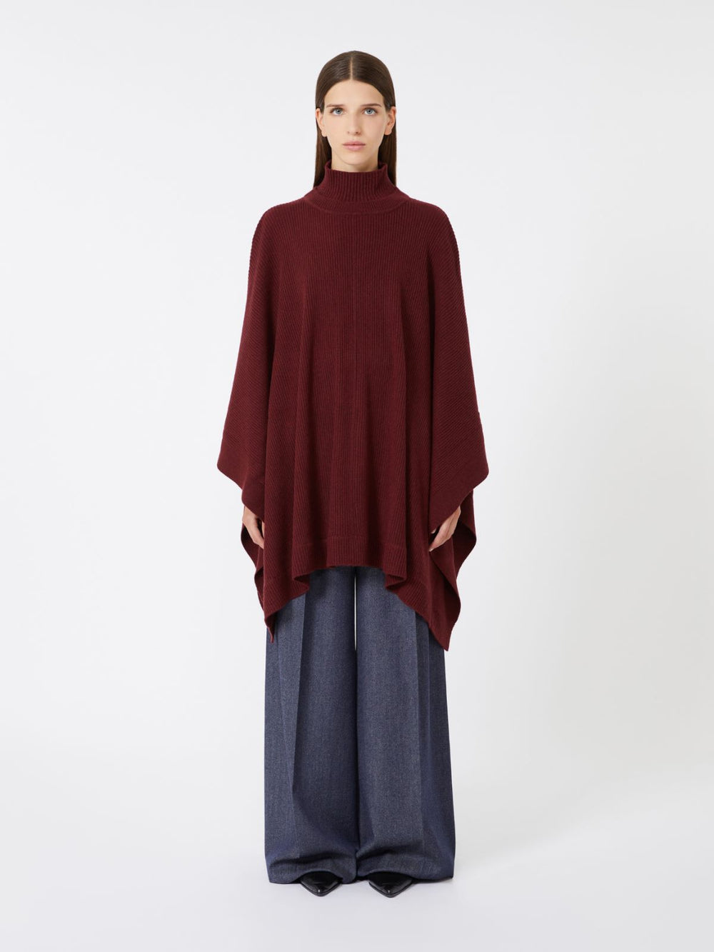 Cashmere cape - Raspberry