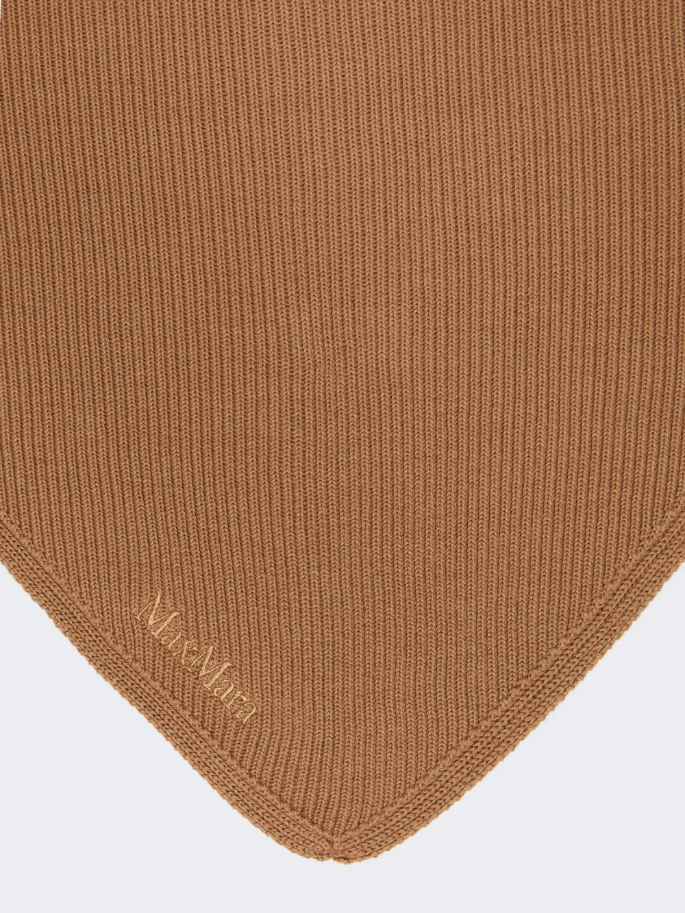 Wool yarn maxi shawl - Camel