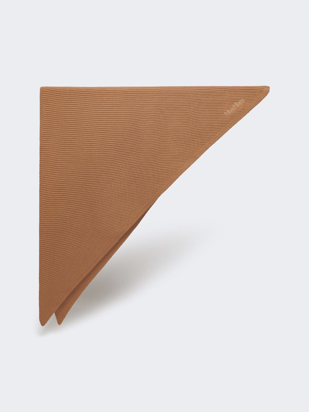 Wool yarn maxi shawl - Camel