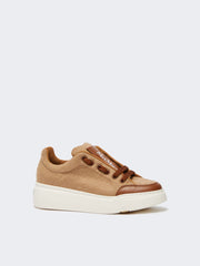 Water-repellent camel sneakers - Camel