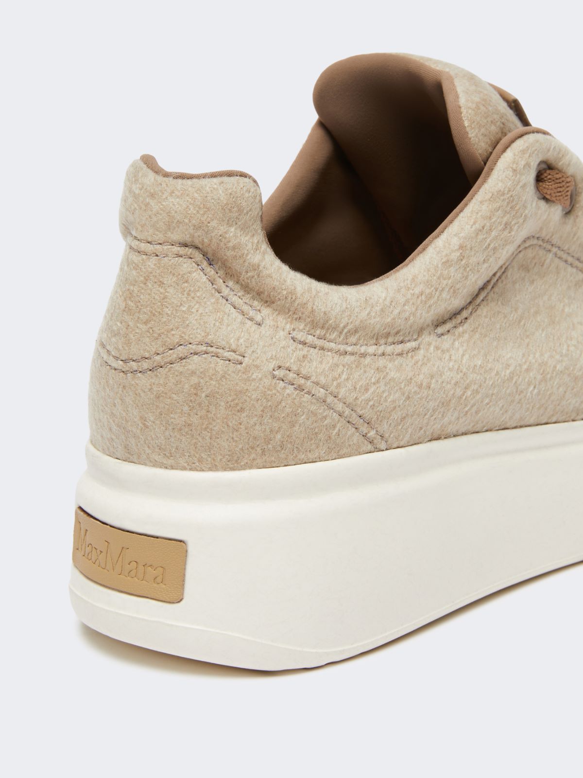 Water-repellent cashmere trainers - Beige