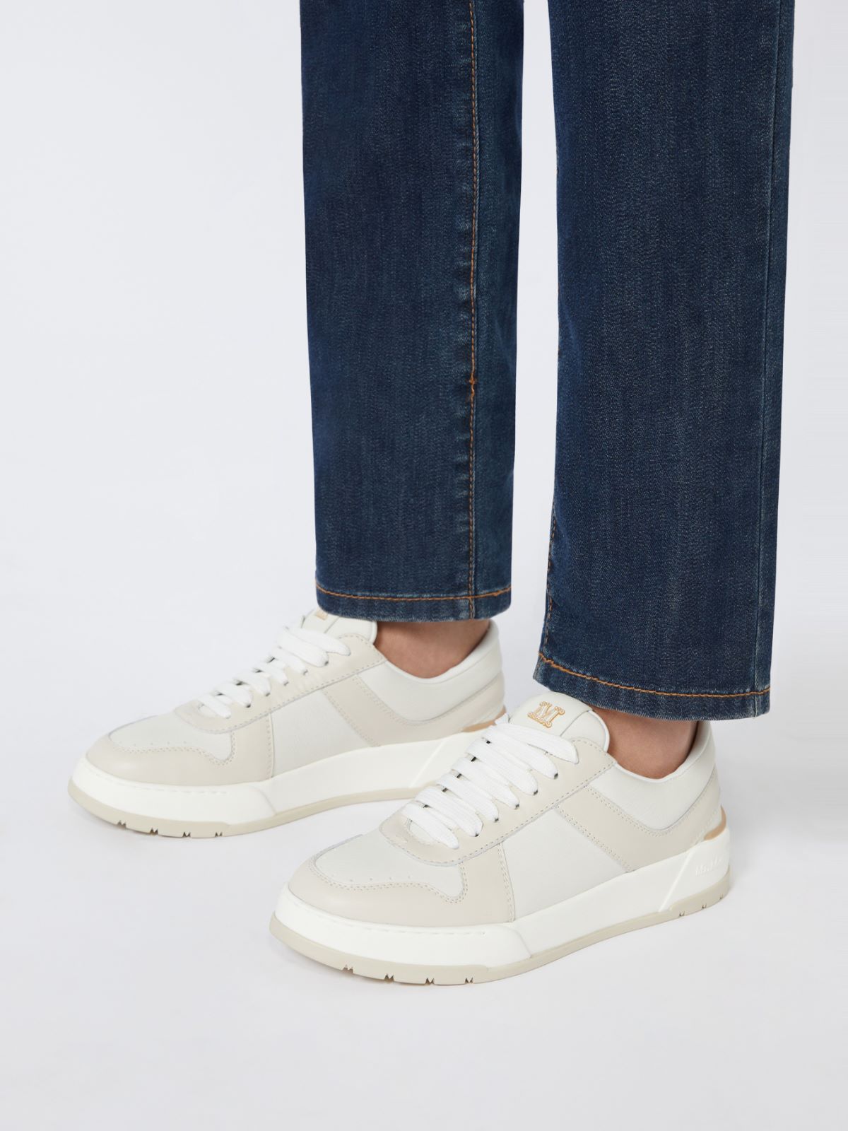 Leather sneakers - Pearl grey