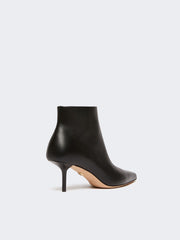 Zip-up leather ankle boots - Black