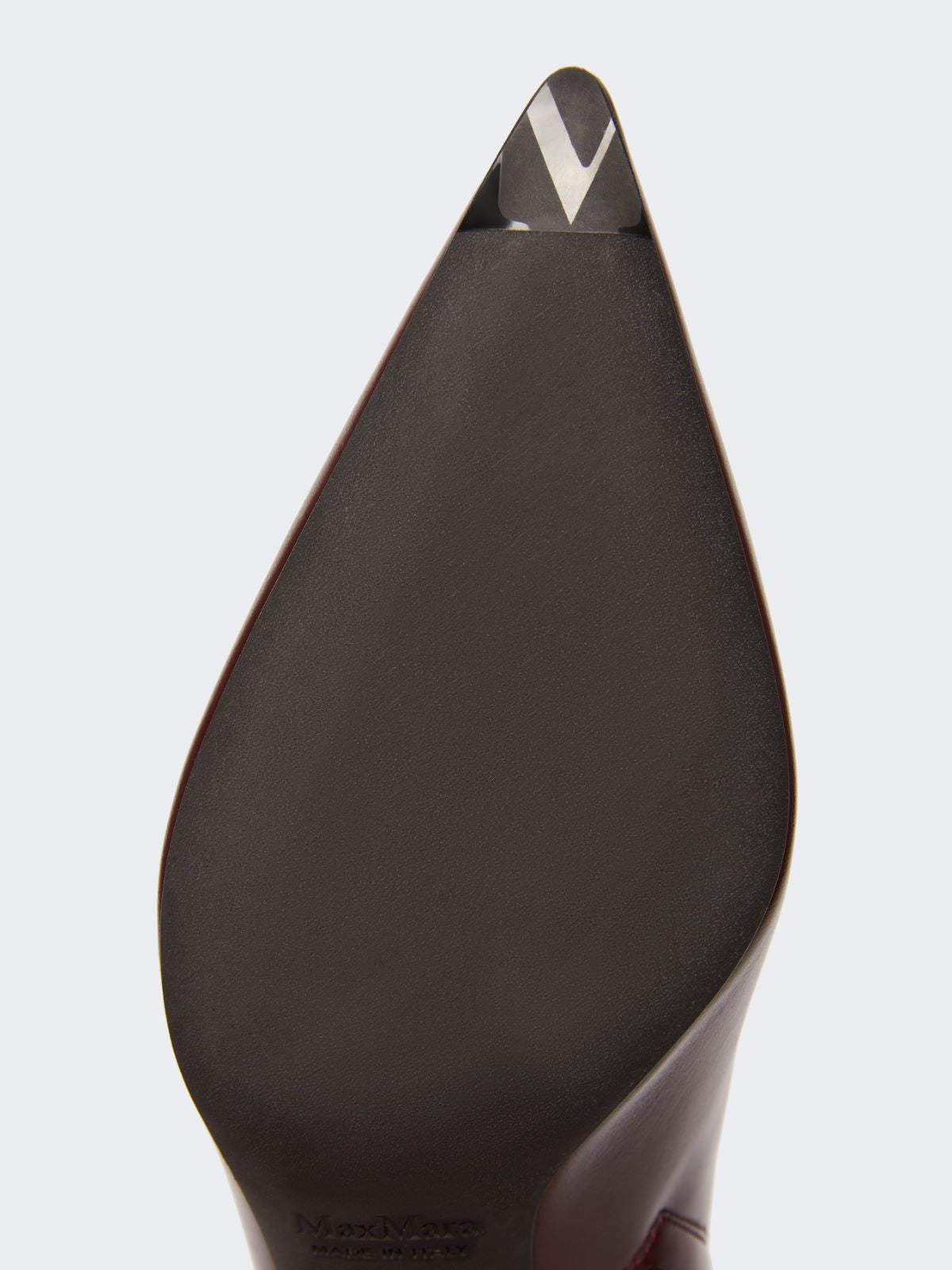 Zip-up leather ankle boots - Bordeaux