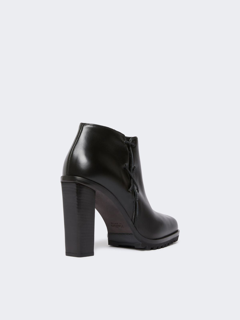 Smooth leather booties - Black