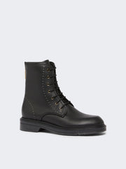 Leather combat boots - Black