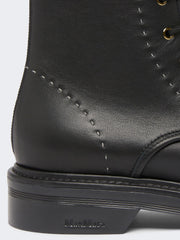 Leather combat boots - Black