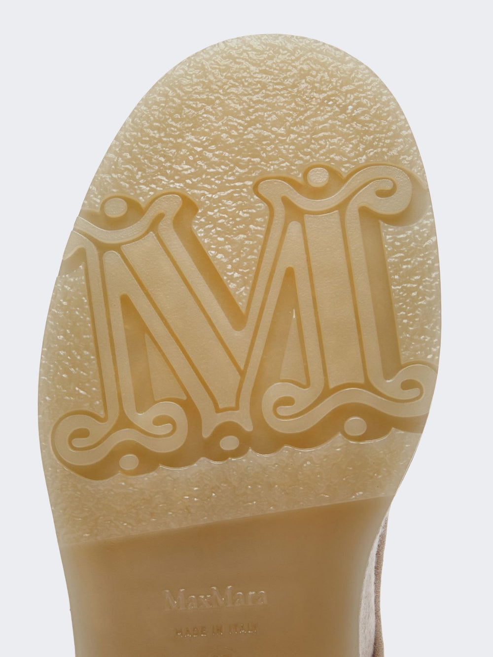 Combat boots in pure cashmere - Beige