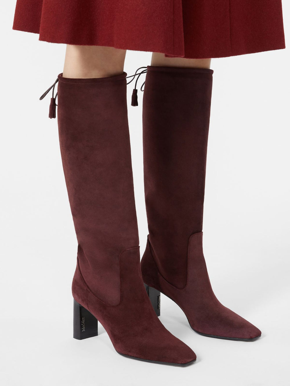 Soft suede boots - Bordeaux
