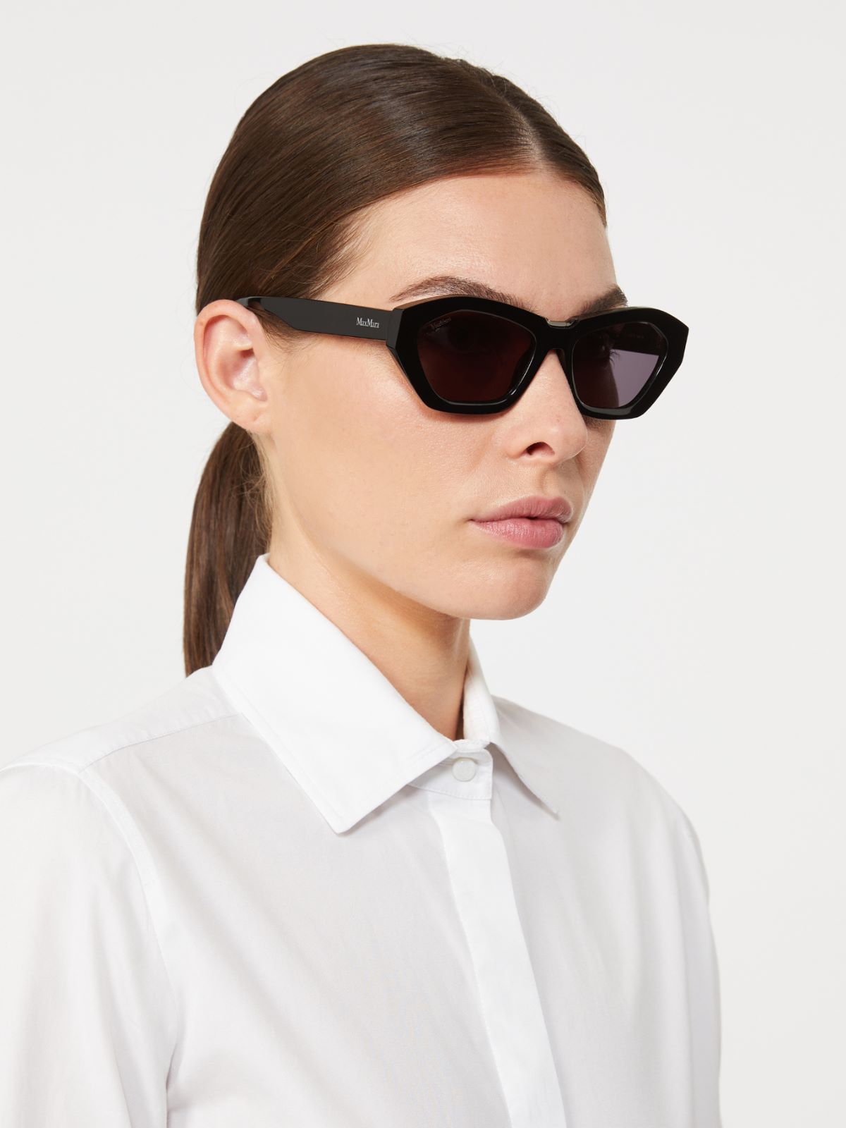 Square bold sunglasses - Black