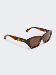 Square bold sunglasses - Tawny bronze brown