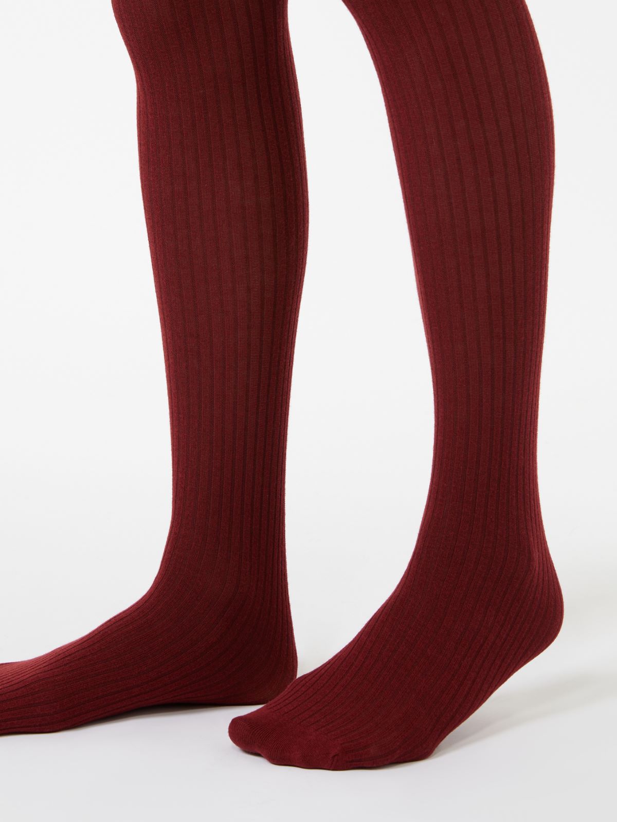Cotton tights - Bordeaux