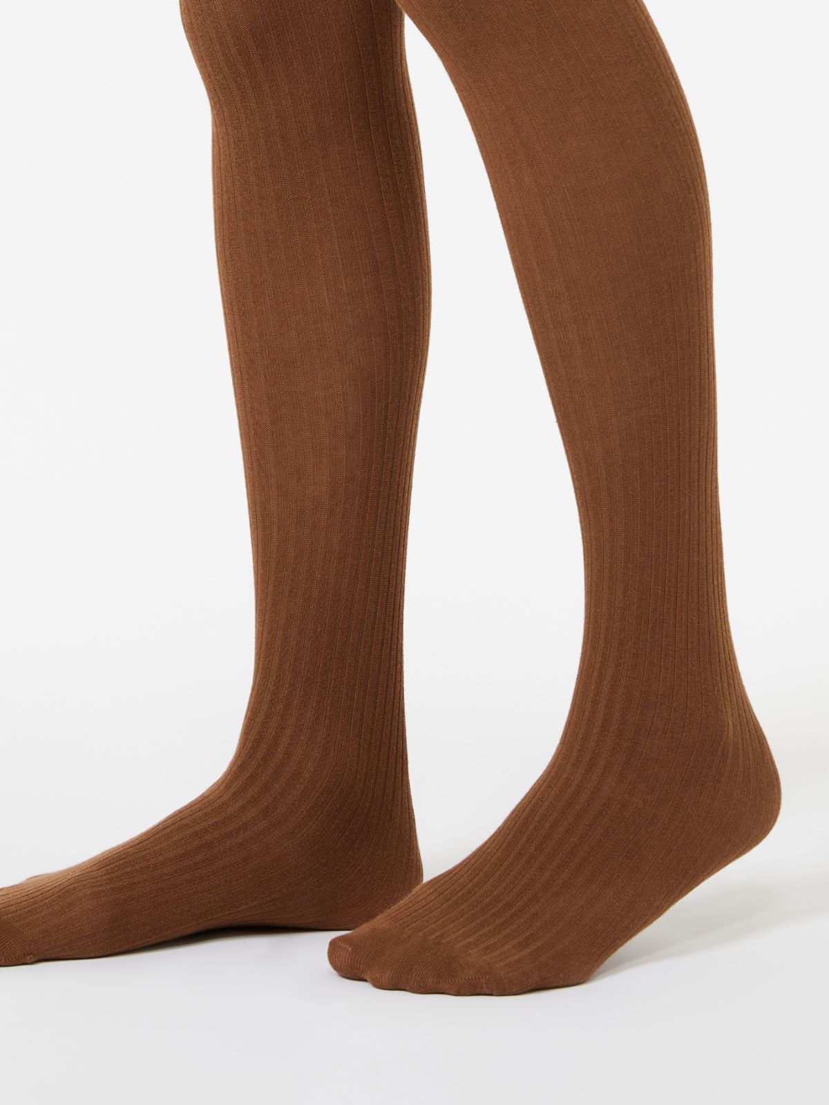 Cotton tights - Tobacco