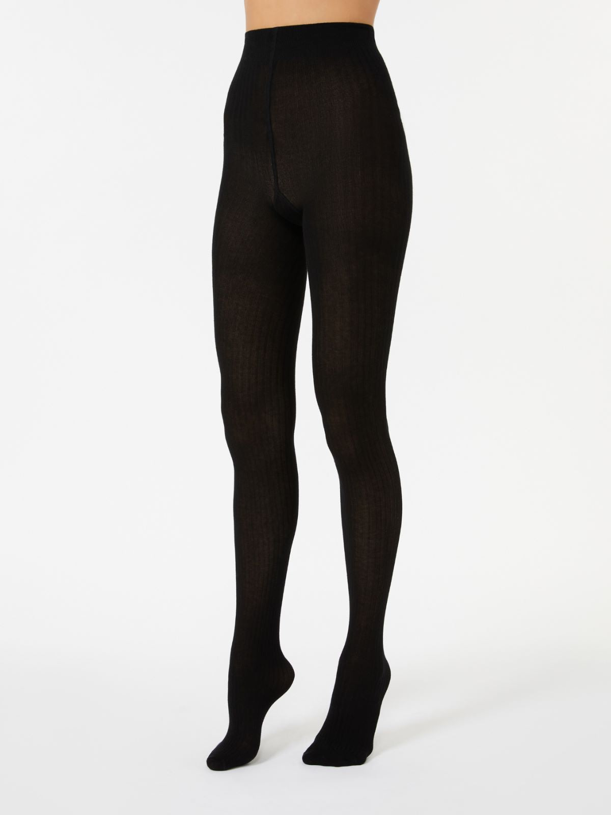 Cotton tights - Black