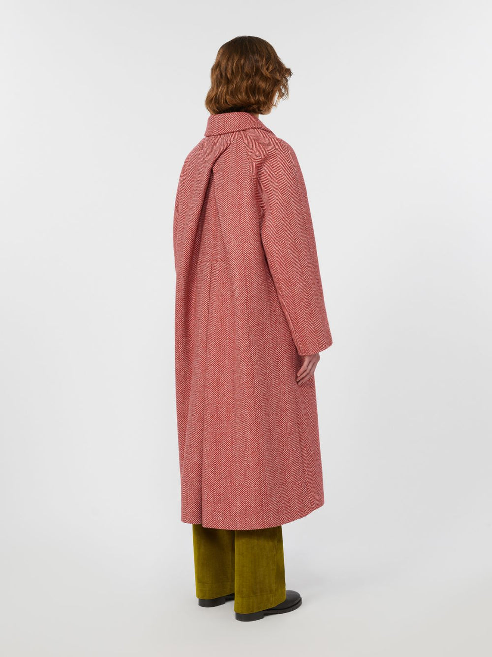 Double-faced wool coat - Red