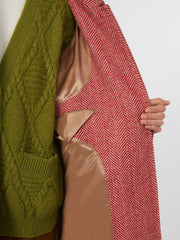 Double-faced wool coat - Red