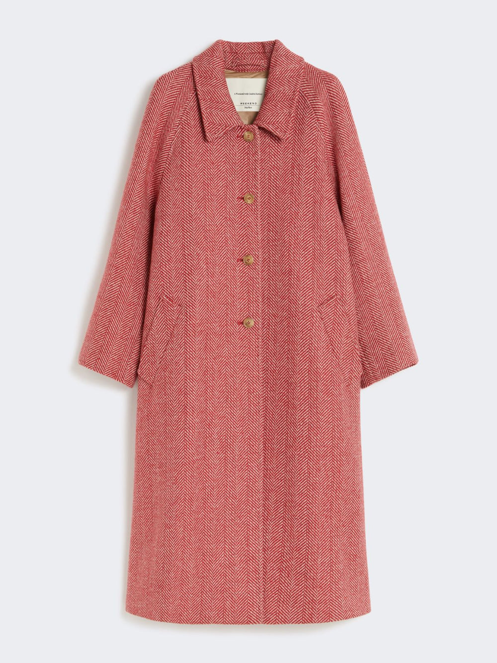 Double-faced wool coat - Red