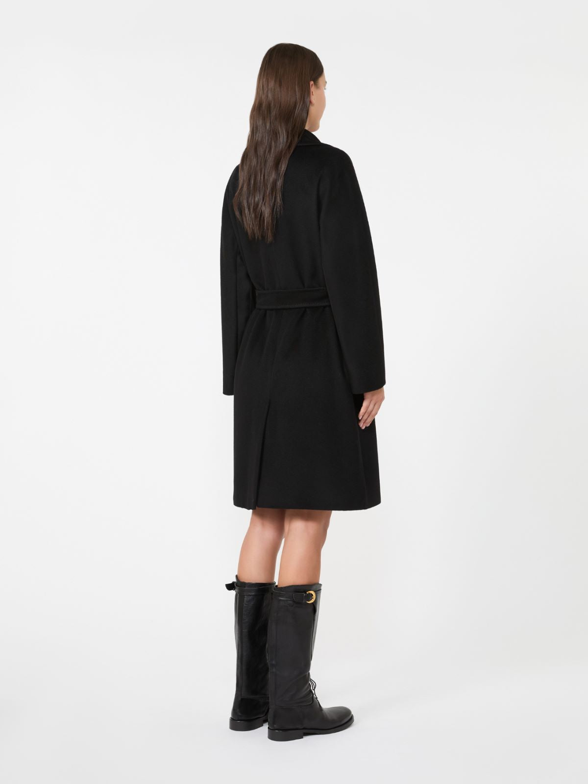 Wool wrap coat - Black