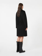 Wool wrap coat - Black