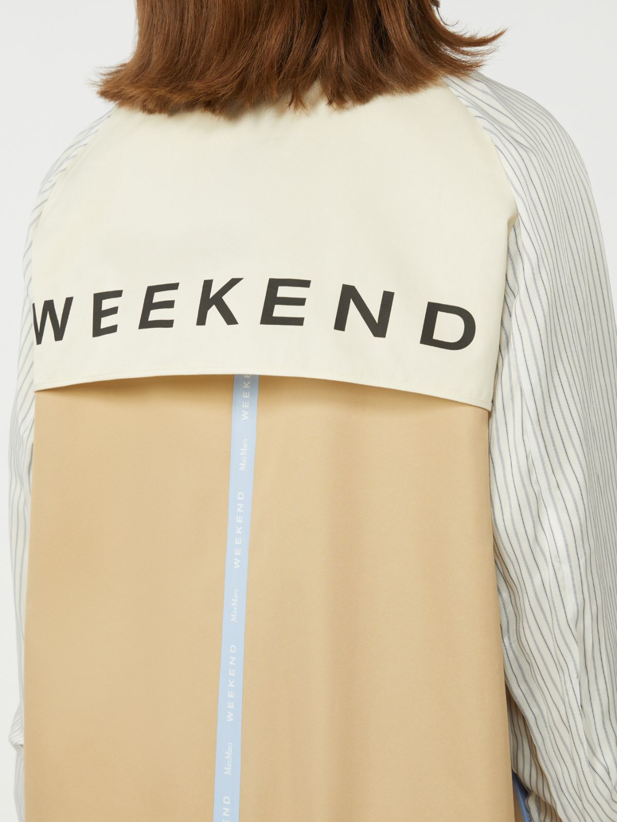 Reversible water-repellent gabardine trench coat - Beige