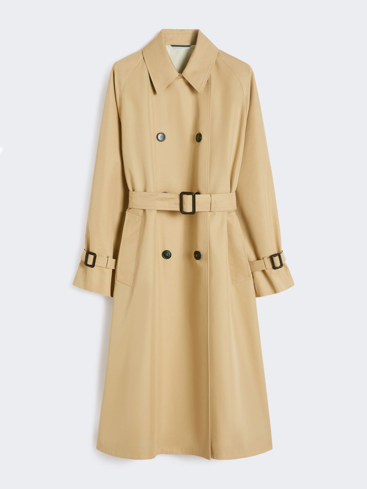 Reversible water-repellent gabardine trench coat - Beige
