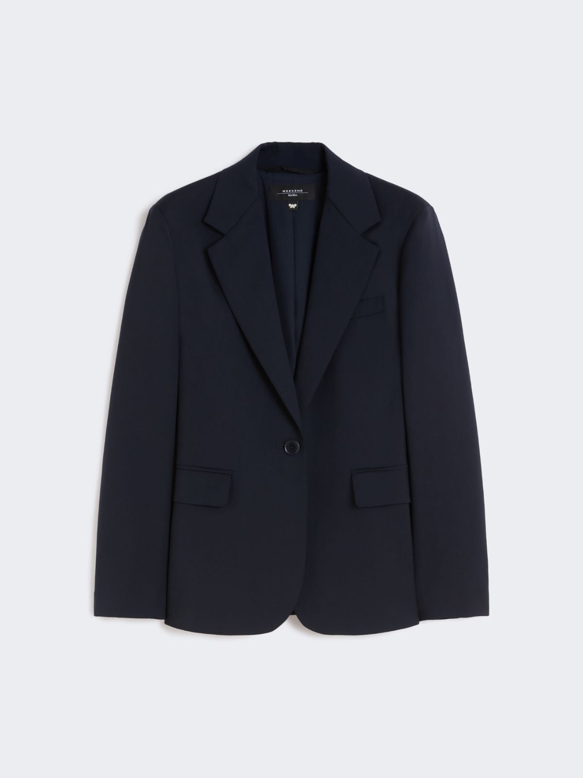 Stretch wool blazer - Navy
