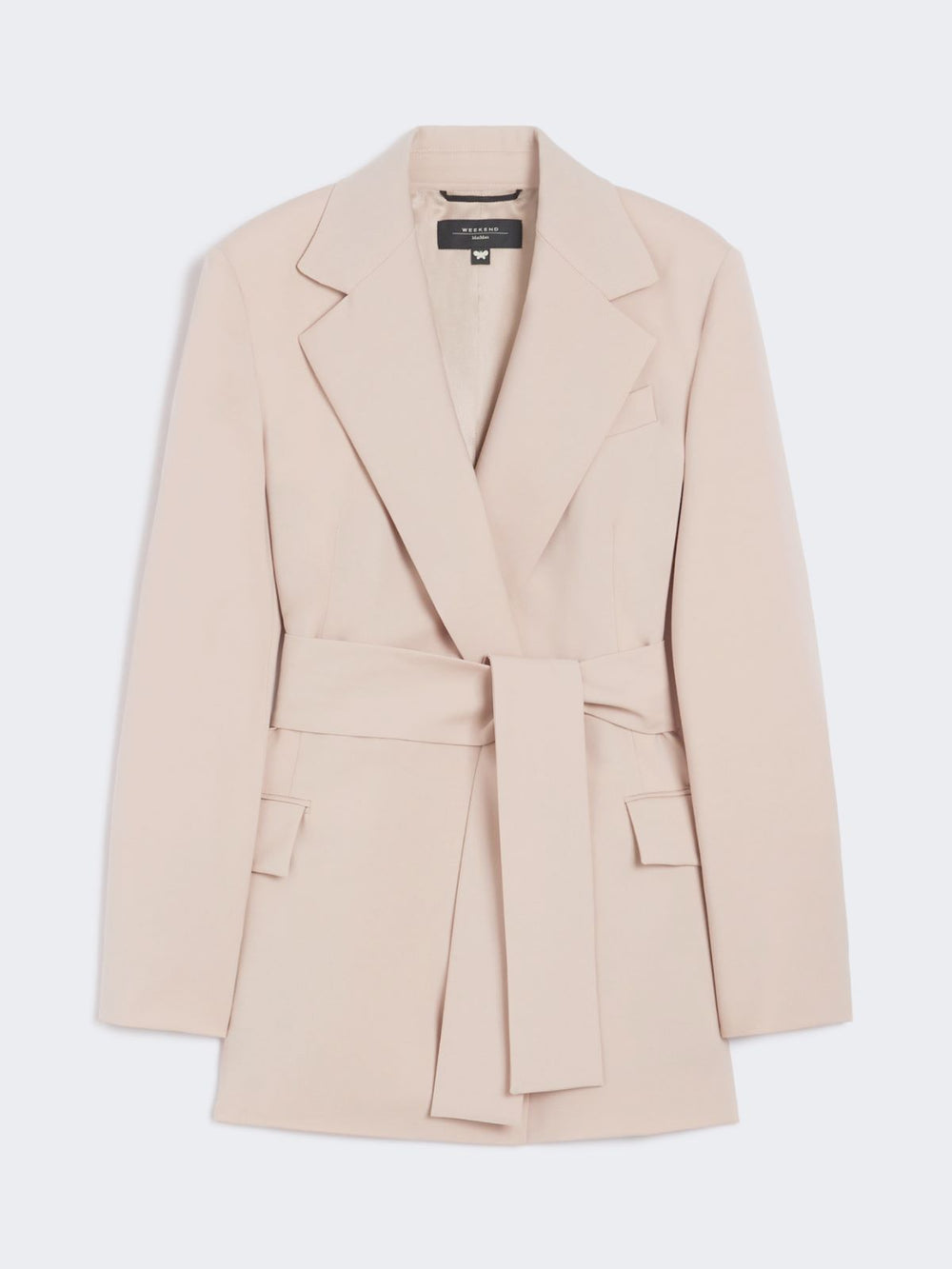 Belted wool jacket - Powder
