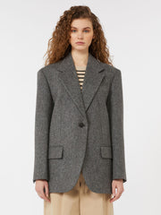 Oversize wool blazer - Dark grey