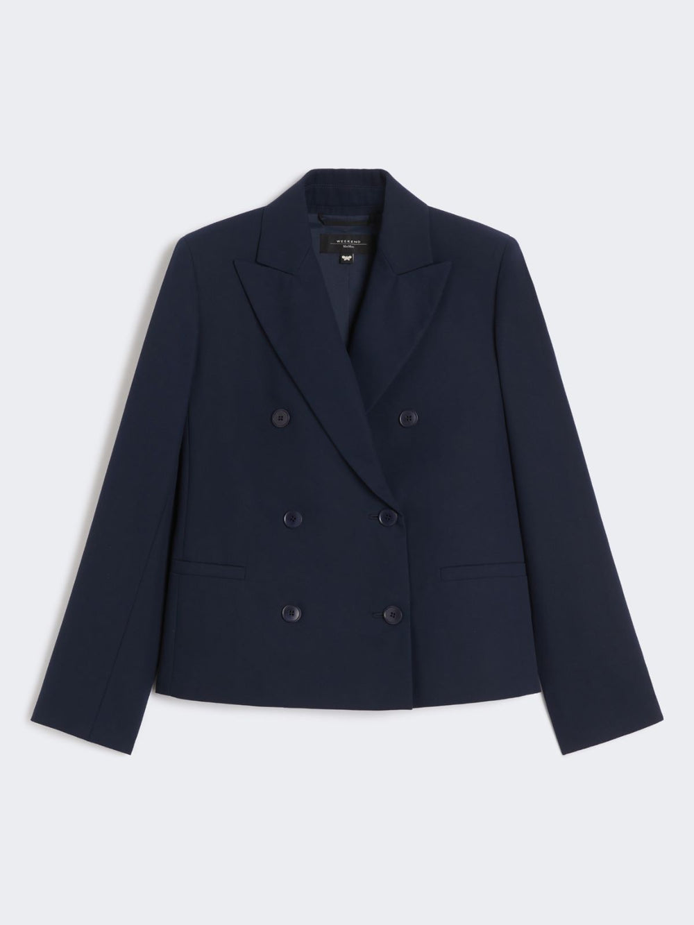 Double-breasted gabardine jacket - Navy