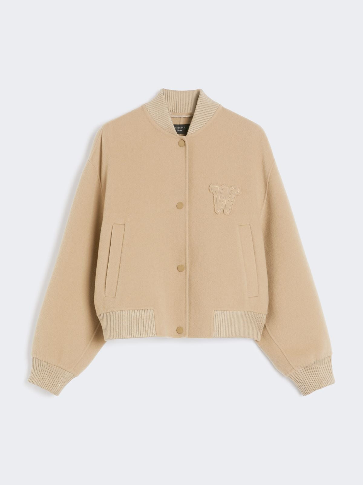 Wool-blend bomber jacket - Camel