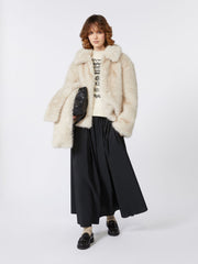 Soft-feel cropped jacket - Beige